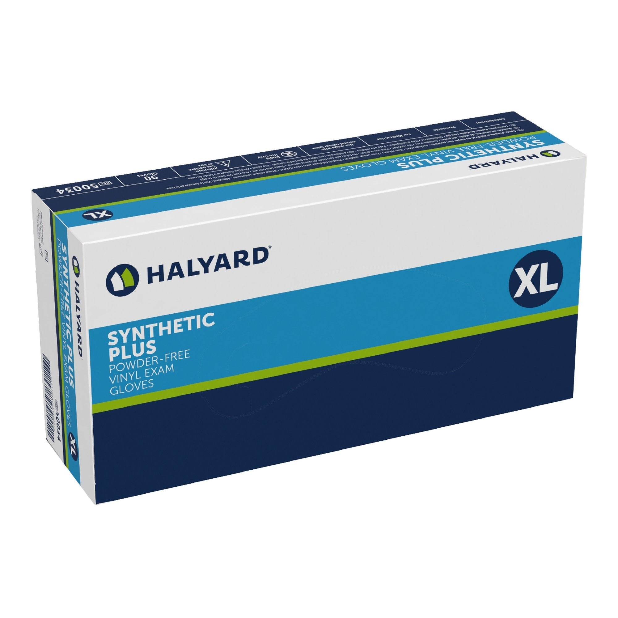 Exam Glove Halyard X Large NonSterile Vinyl Standard Cuff Length Smooth White Not Rated