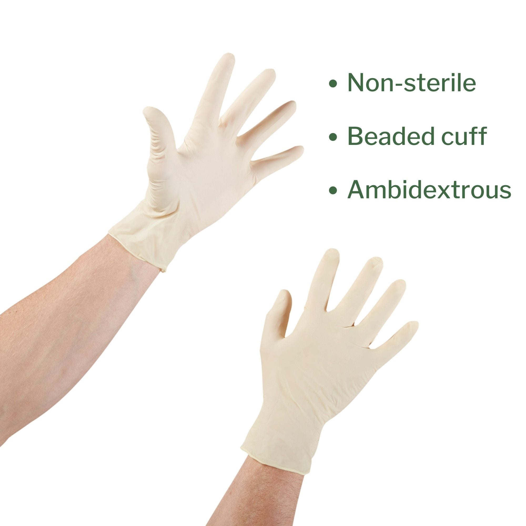 exam glove mckesson confiderm large nonsterile latex standard cuff length smooth ivory not rated packaging type box