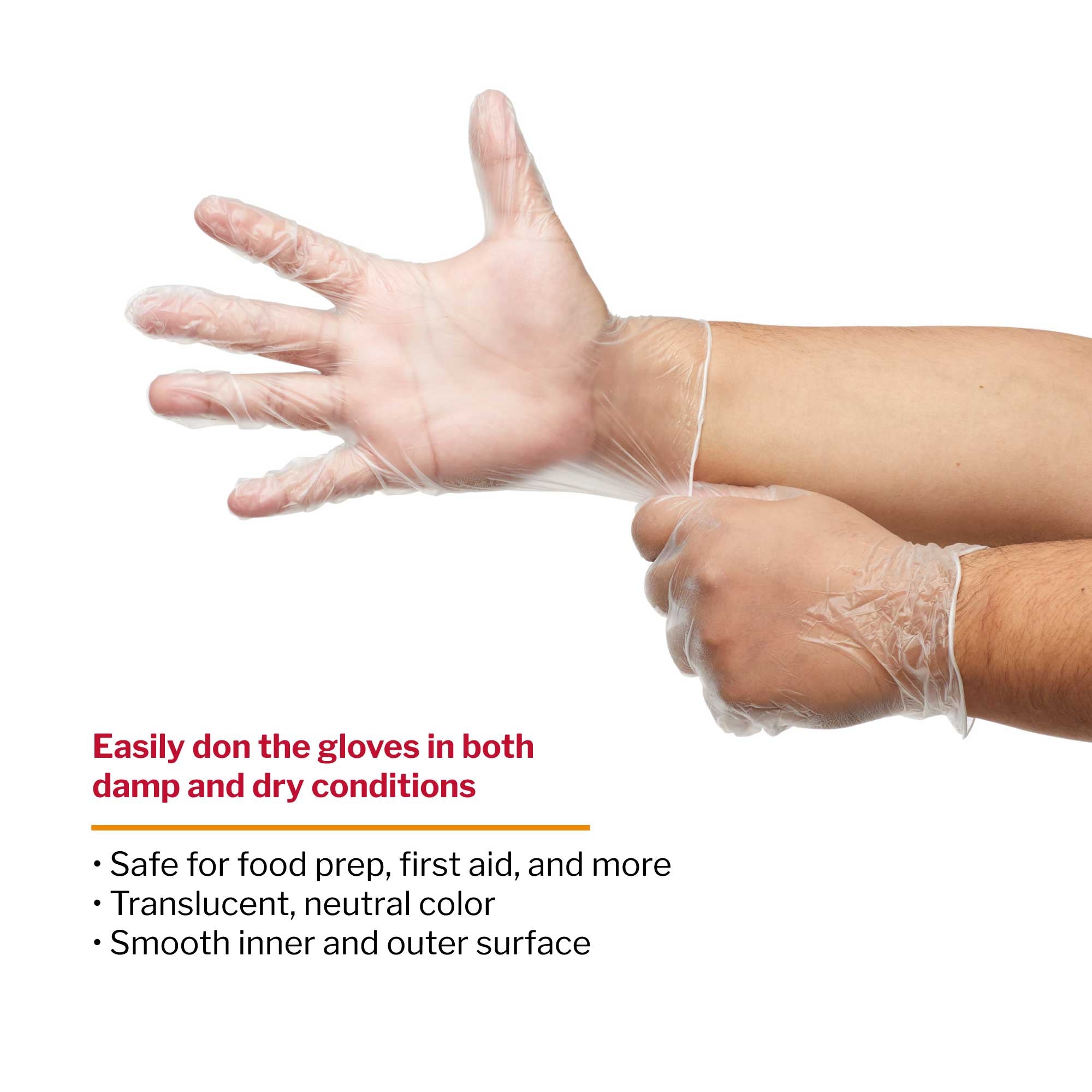 exam glove mckesson confiderm x large nonsterile vinyl standard cuff length smooth clear not rated packaging type box