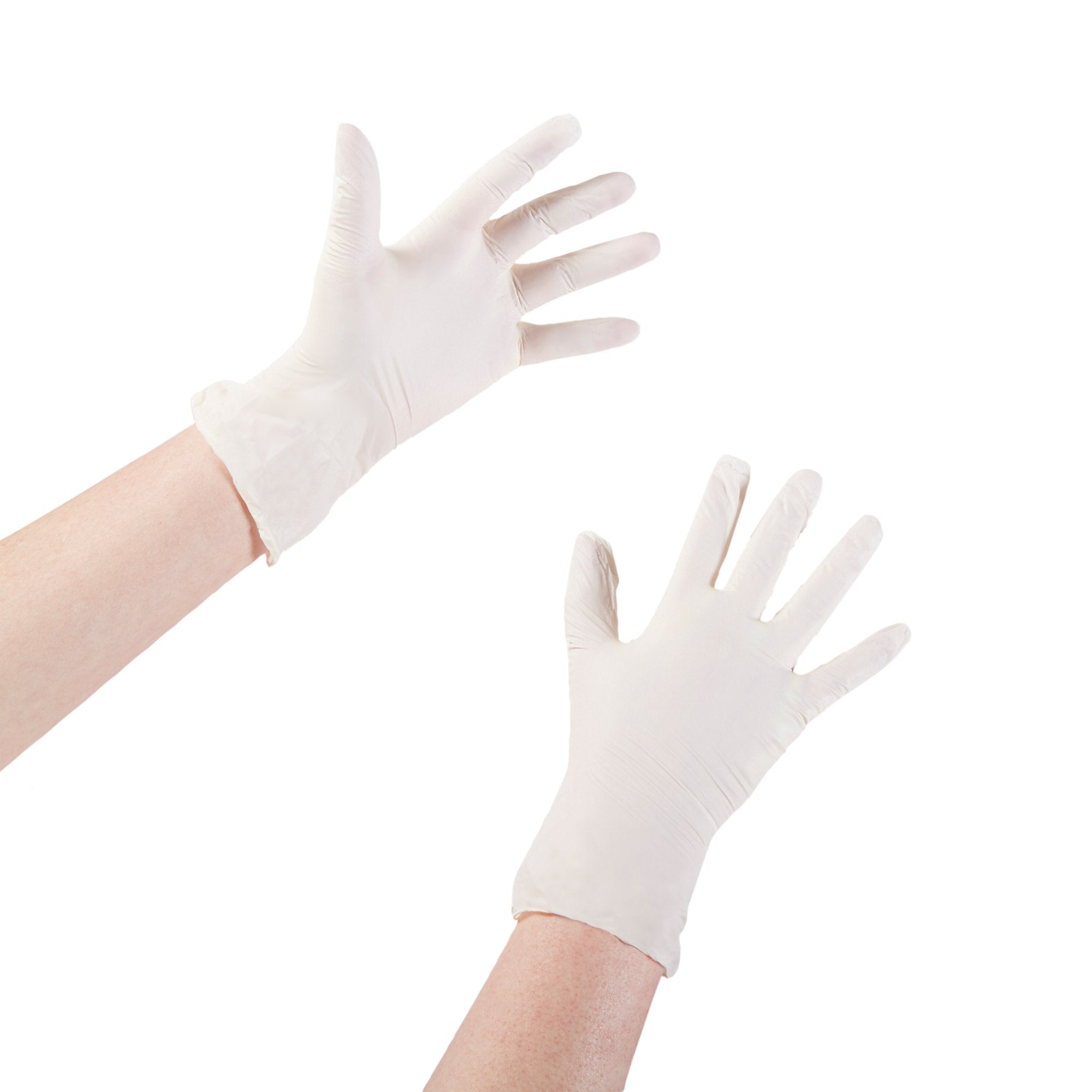 exam glove mckesson small nonsterile stretch vinyl standard cuff length smooth ivory not rated packaging type box