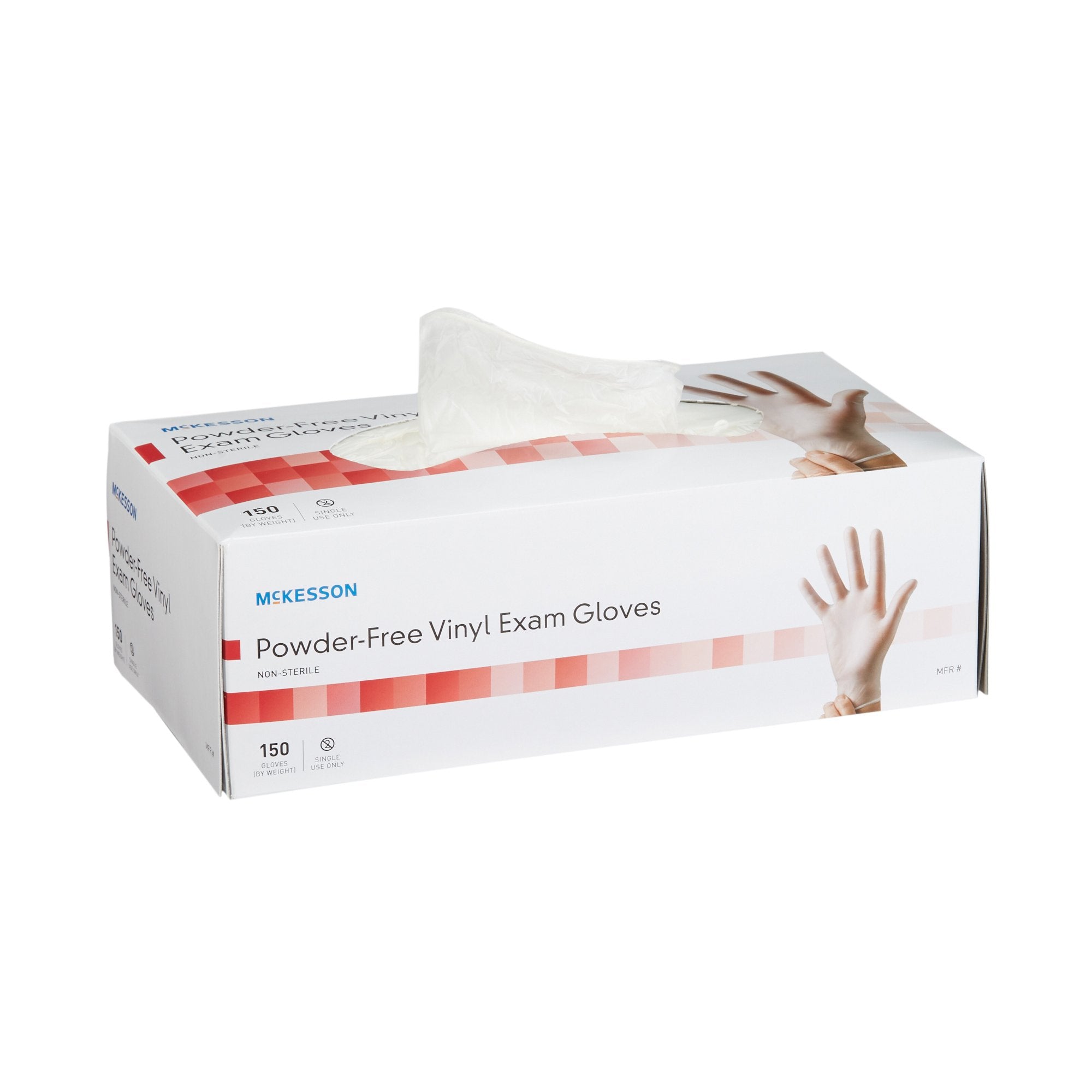 Exam Glove McKesson X Small NonSterile Vinyl Standard Cuff Length Smooth Clear Not Rated