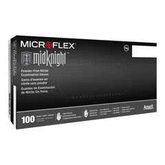 Exam Glove MICROFLEX MidKnight Small NonSterile Nitrile Standard Cuff Length Fully Textured Black Fentanyl Tested