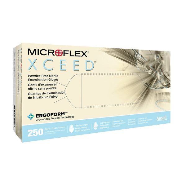 Exam Glove XCEED Large NonSterile Nitrile Standard Cuff Length Textured Fingertips Blue Not Rated