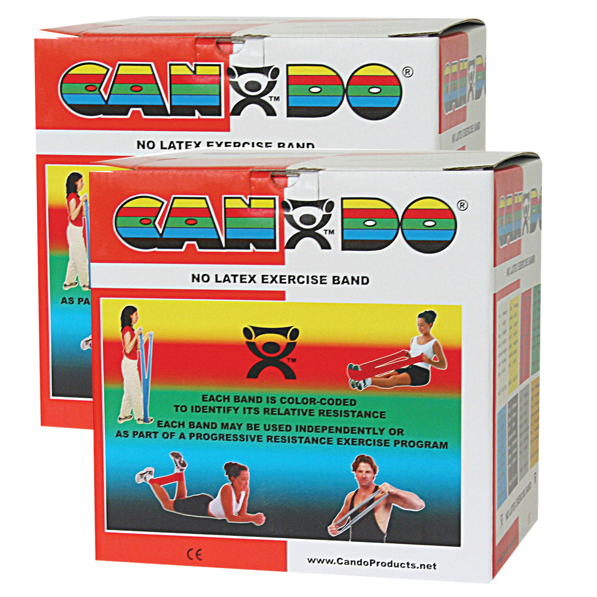 Exercise Resistance Band CanDo Red 5 Inch X 50 Yard Light Resistance