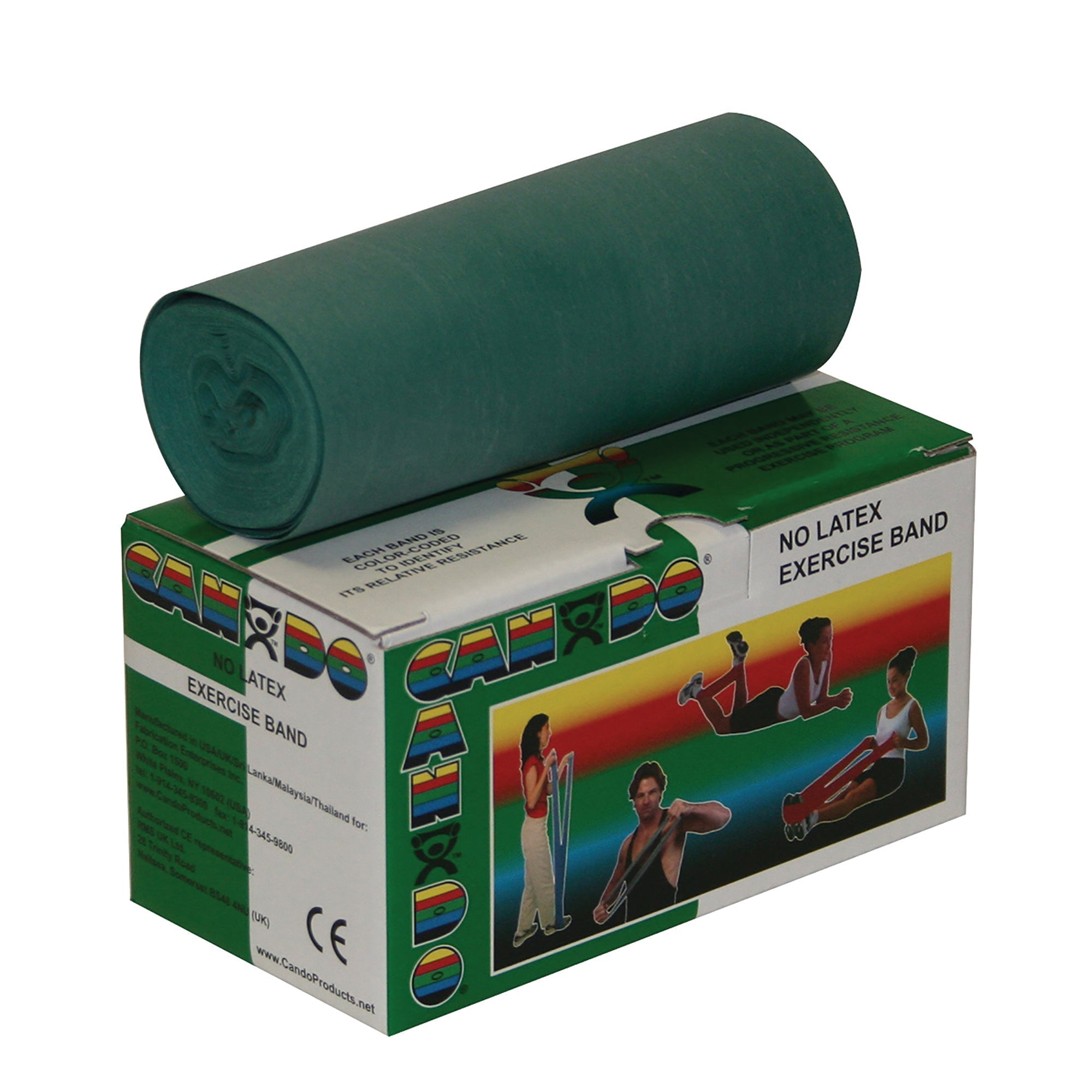 Exercise Resistance Band CanDo Green 5 Inch X 6 Yard Medium Resistance