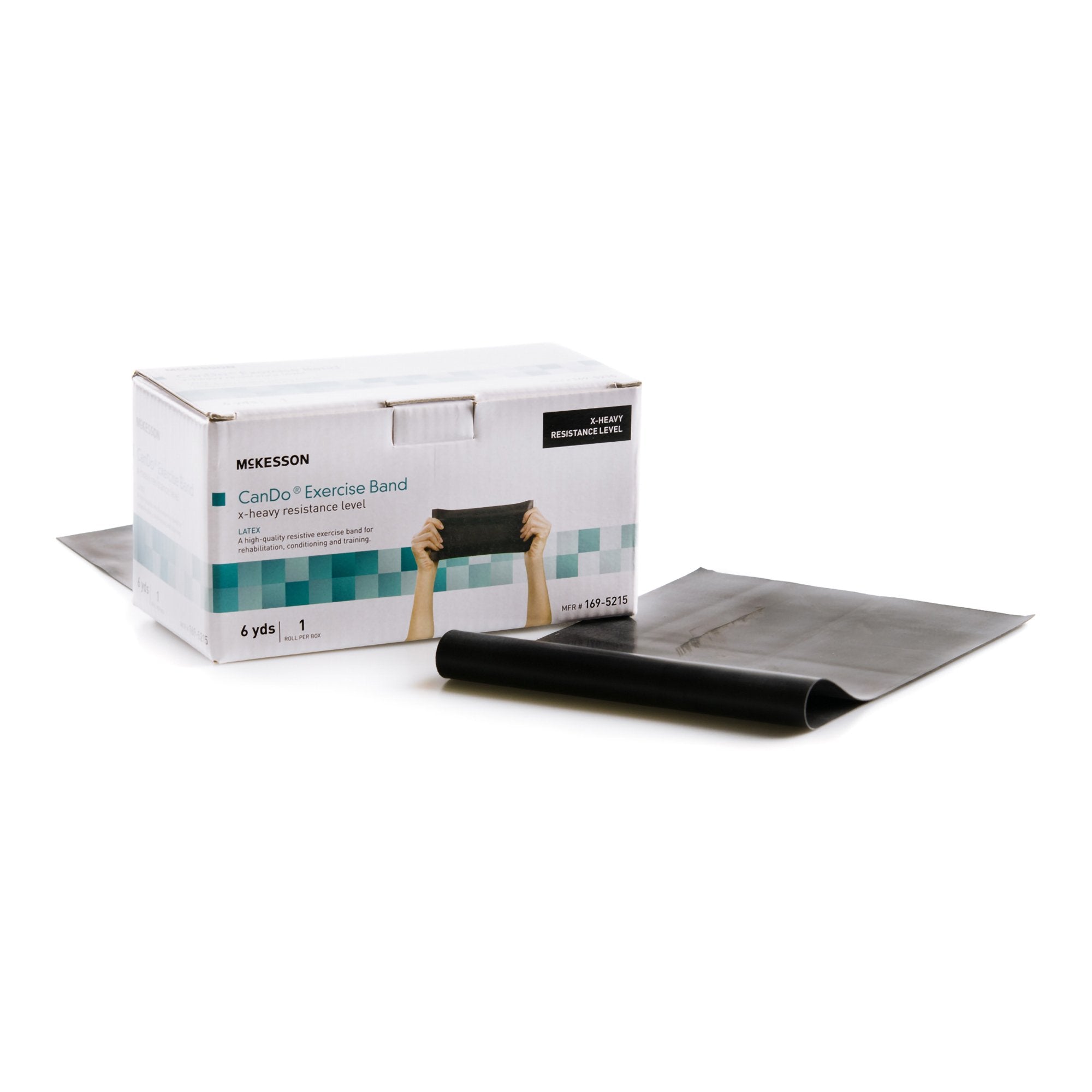 Exercise Resistance Band McKesson CanDo Black 5 Inch X 6 Yard X Heavy Resistance