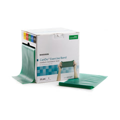 exercise resistance band mckesson cando green 5 inch x 25 yard medium resistance packaging type each