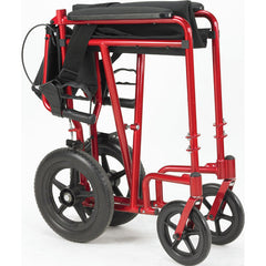 Drive Medical Expedition Aluminum Transport Wheelchair with Padded armrests and Swing-away Footrests ,12 inch Rear Wheels ,300 lbs Weight Capacity