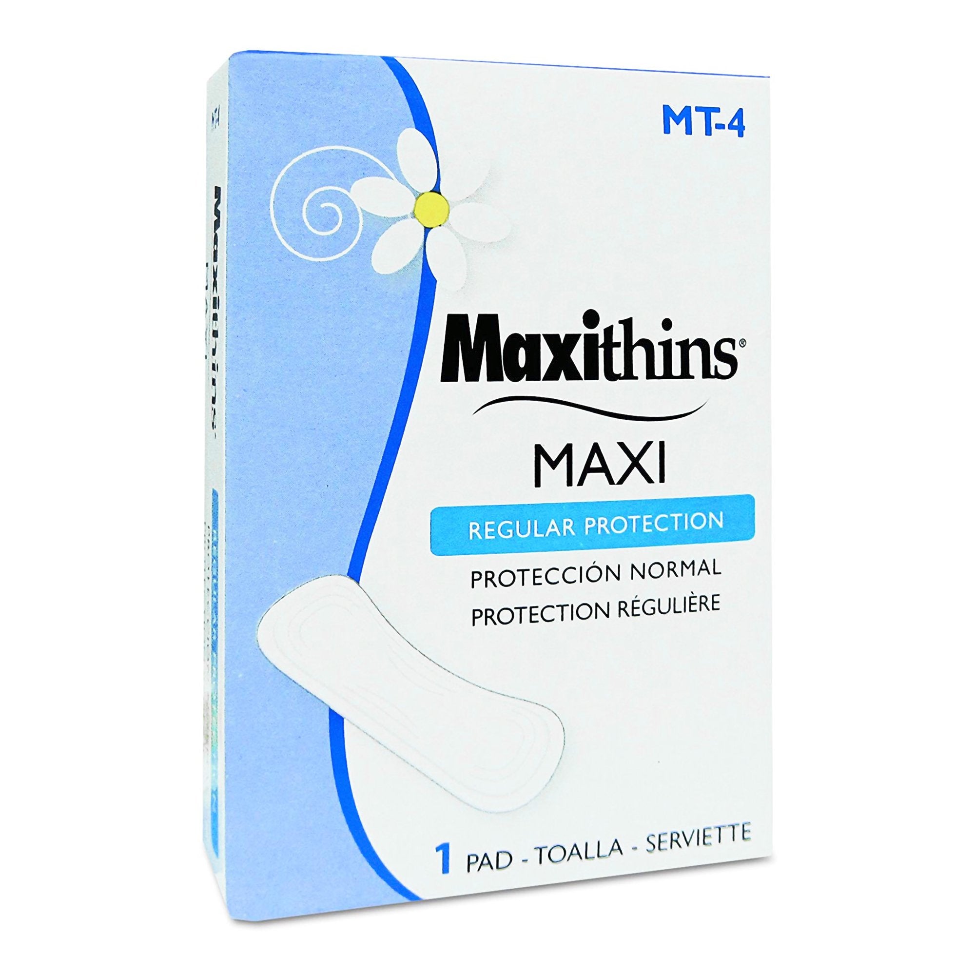 Feminine Pad Maxithins Maxi Regular Absorbency, Packaging Type- Case