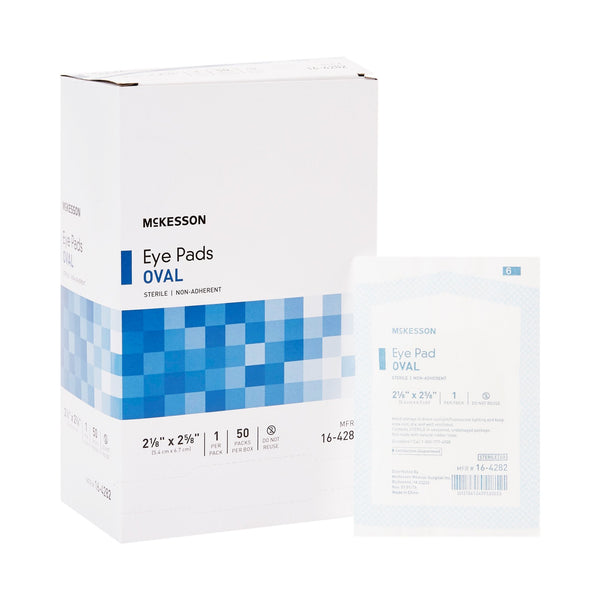 Eye Pad McKesson 2 1/8 X 2 5/8 Inch Sterile 1 per Pack