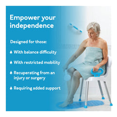 ez bath and shower seat with handles carex