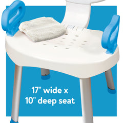 ez bath and shower seat with handles carex