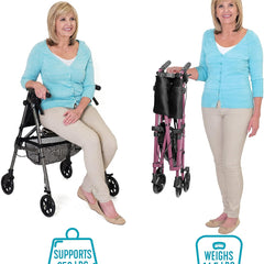 ez fold n go rollator cobalt blue each