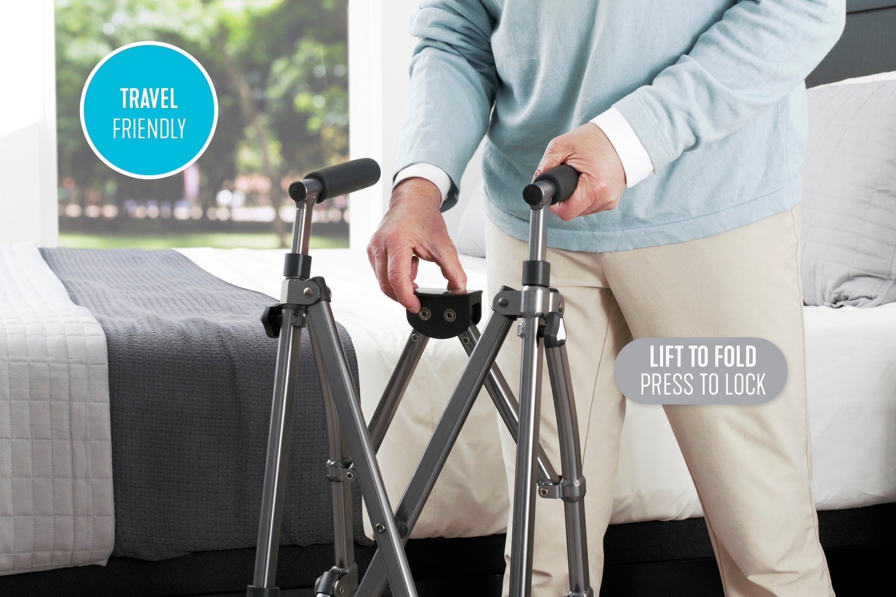 Ez Fold n go Walker Desert Sand   All Care Store