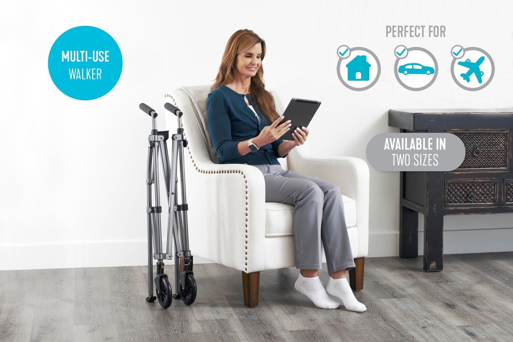 Ez Fold n go Walker Desert Sand   All Care Store