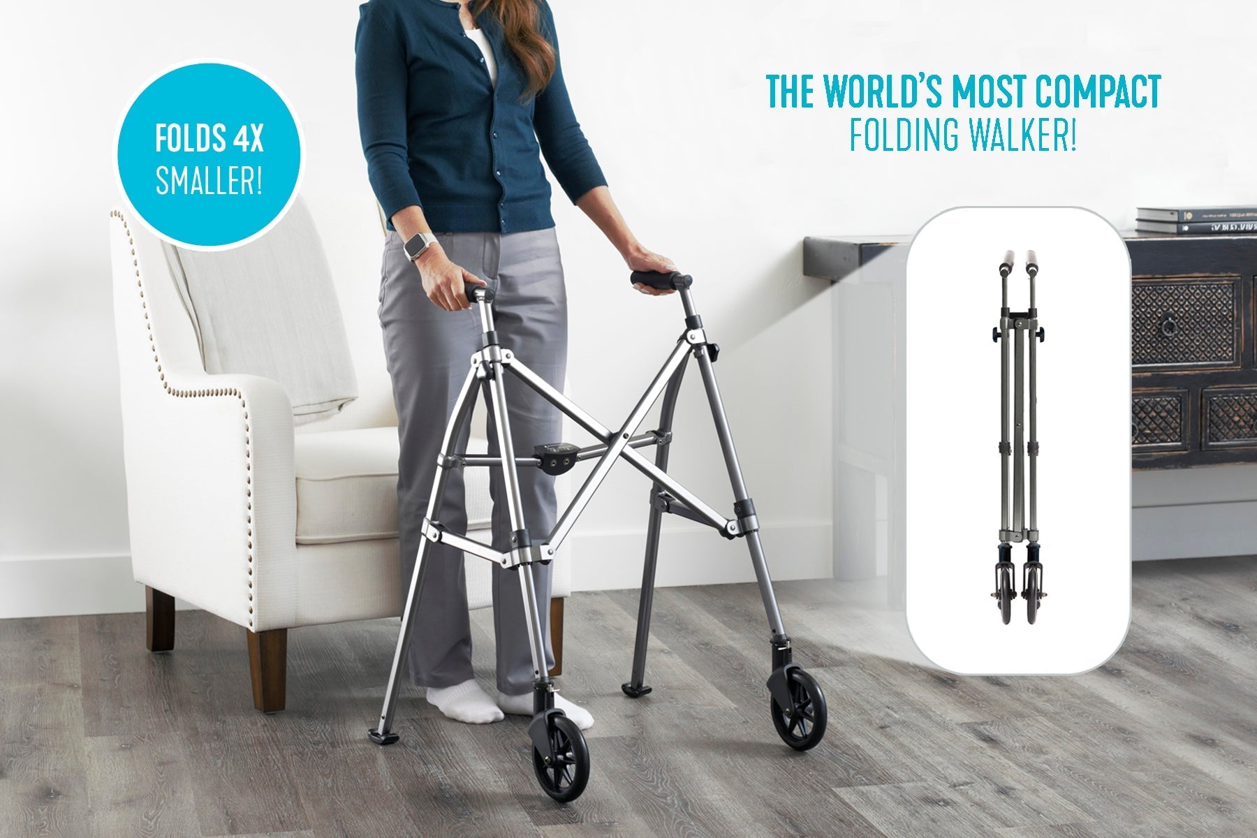 Ez Fold n go Walker Desert Sand   All Care Store