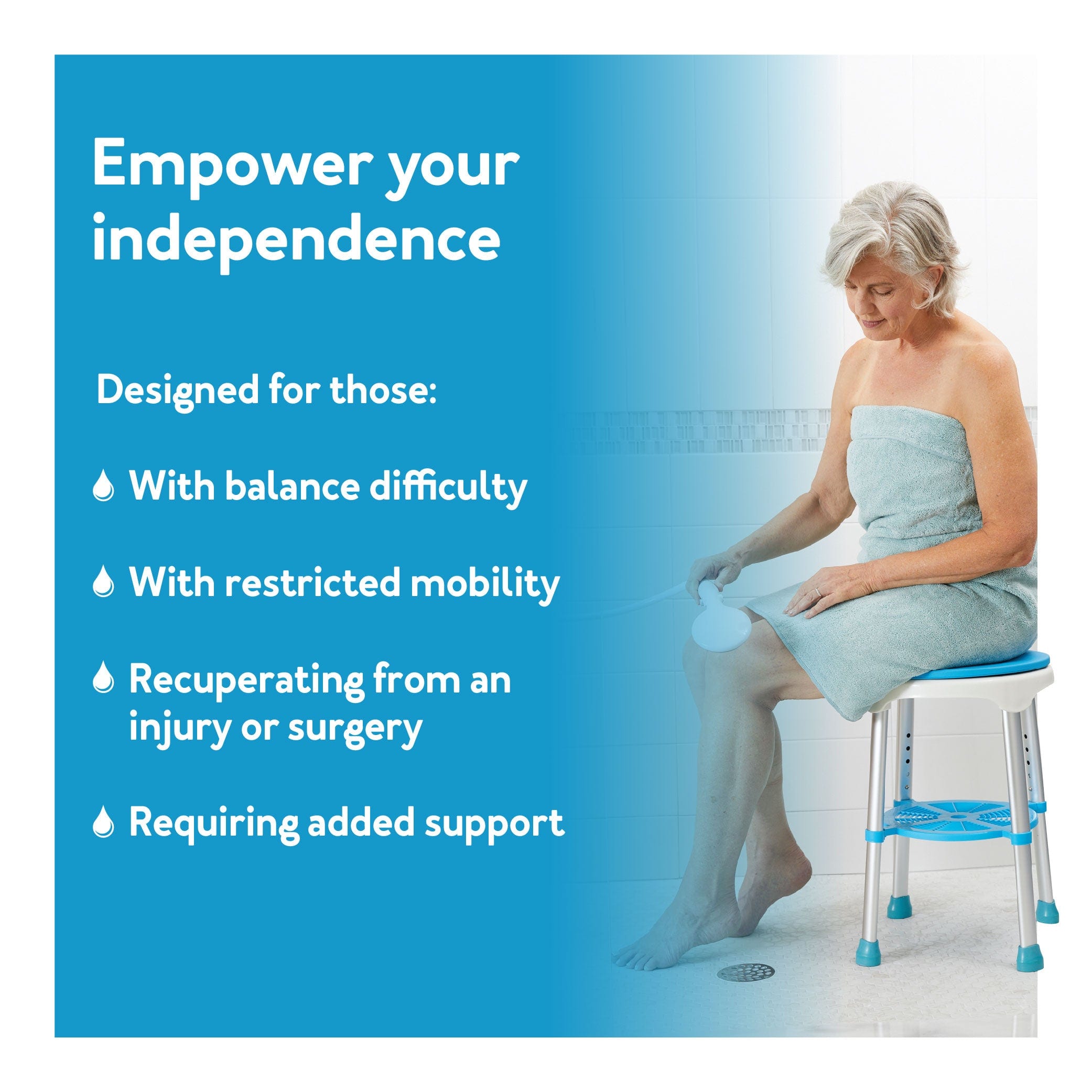 ez swivel shower stool by carex