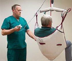 Single Use Disposable Sling with Head Support Large 320 lbs