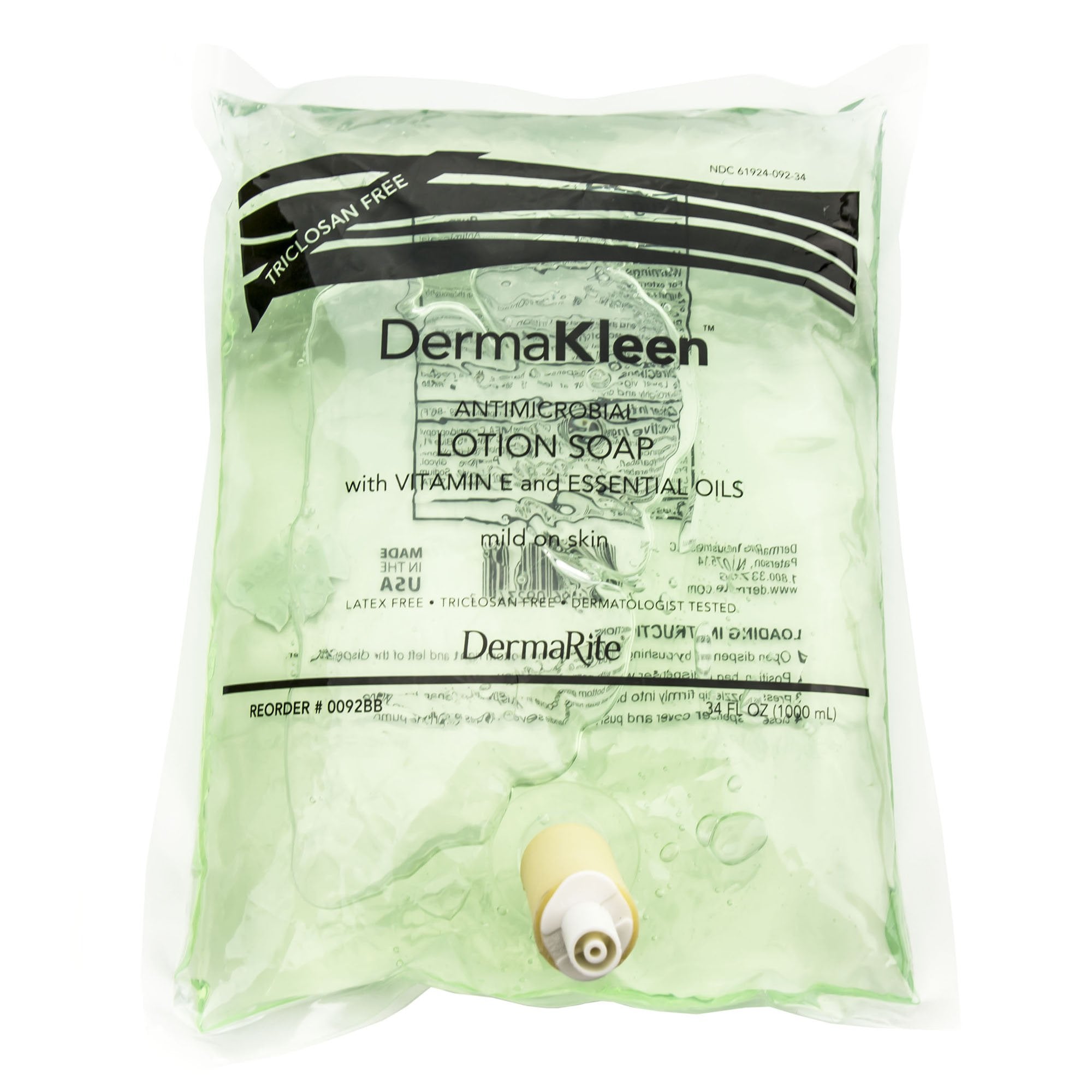 Antimicrobial Soap DermaKleen Lotion 1,000 mL Dispenser Refill Bag Scented, Packaging Type- Box