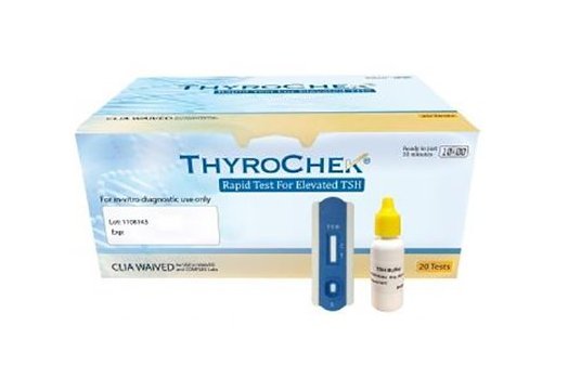 Thyroid Testing Test Kit ThyroChek Thyroid Stimulating Hormone (TSH) 20 Tests CLIA Waived, Packaging Type- Box