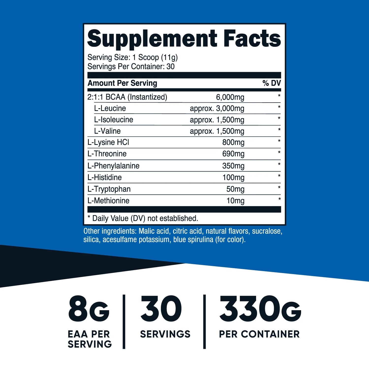 EAA Powder 30 Servings (Blue Raspberry)- Amino Acids Supplement