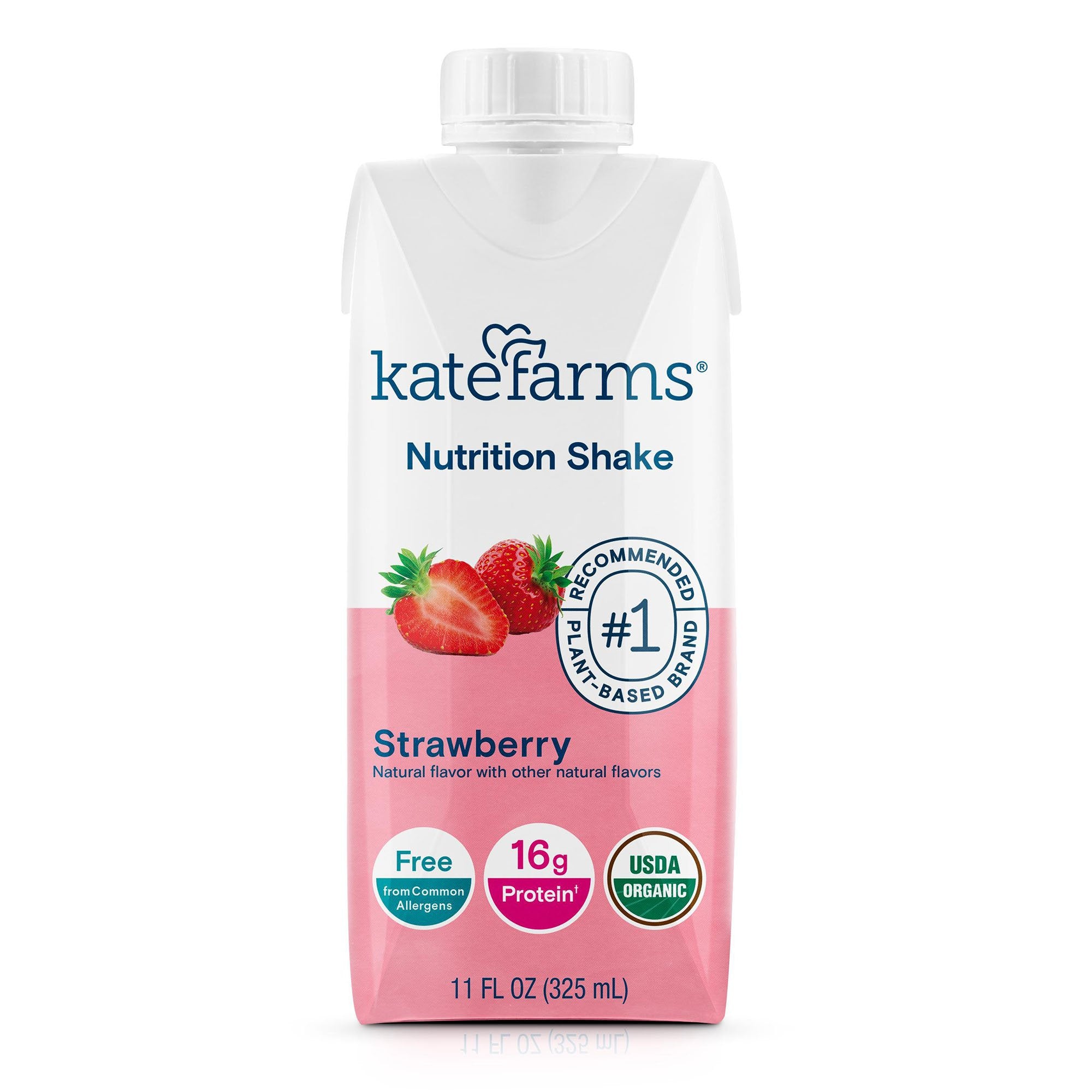 Oral Supplement Kate Farms Nutrition Shake Strawberry Flavor Liquid 11 oz. Carton, Packaging Type- Case