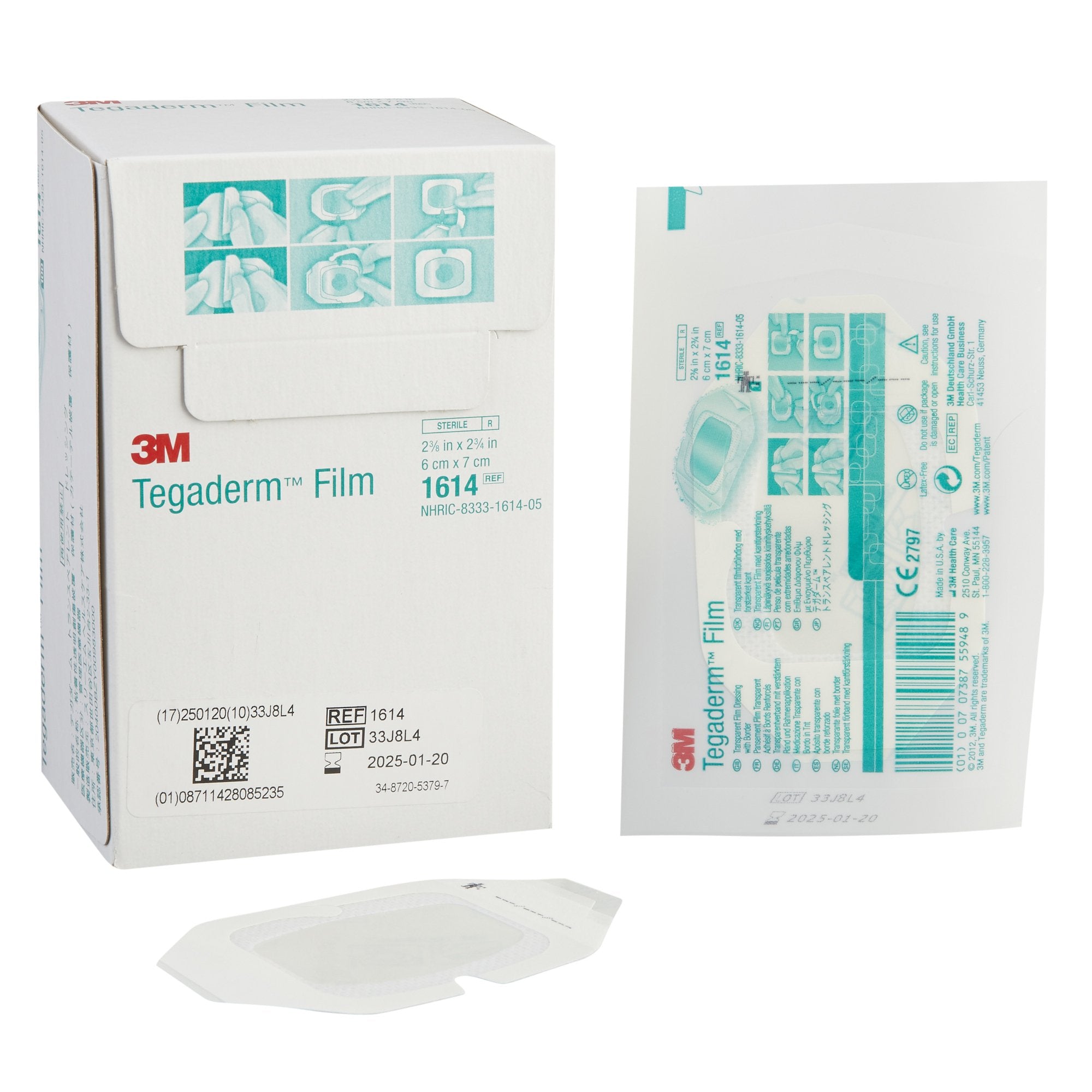 Transparent Film Dressing 3M Tegaderm 2-3/8 X 2-3/4 Inch Frame Style Delivery Rectangle Sterile