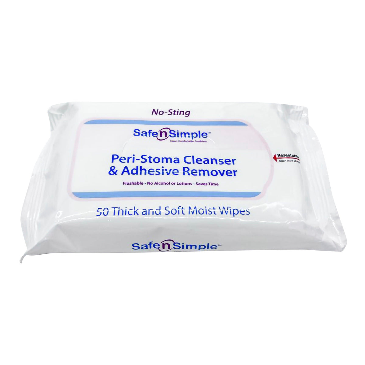 Adhesive Remover Safe n Simple Wipe 50 per Pack | 12PK/Case - 50 per Pack(5 X 7 Inch)