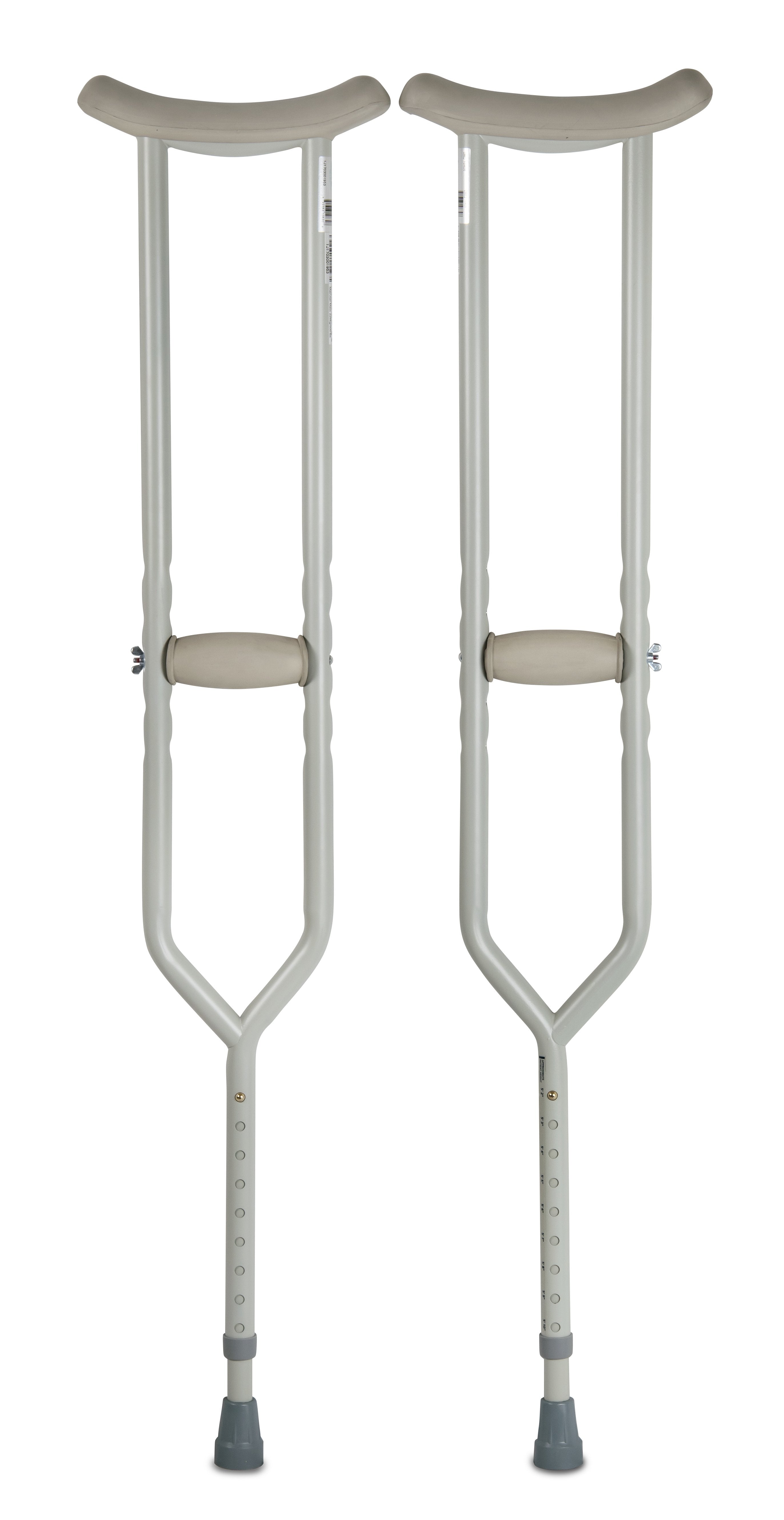 Bariatric Underarm Crutches McKesson Adult 5 Foot 2 Inch to 5 Foot 10 Inch User Height Steel Frame 500 lbs. Weight Capacity