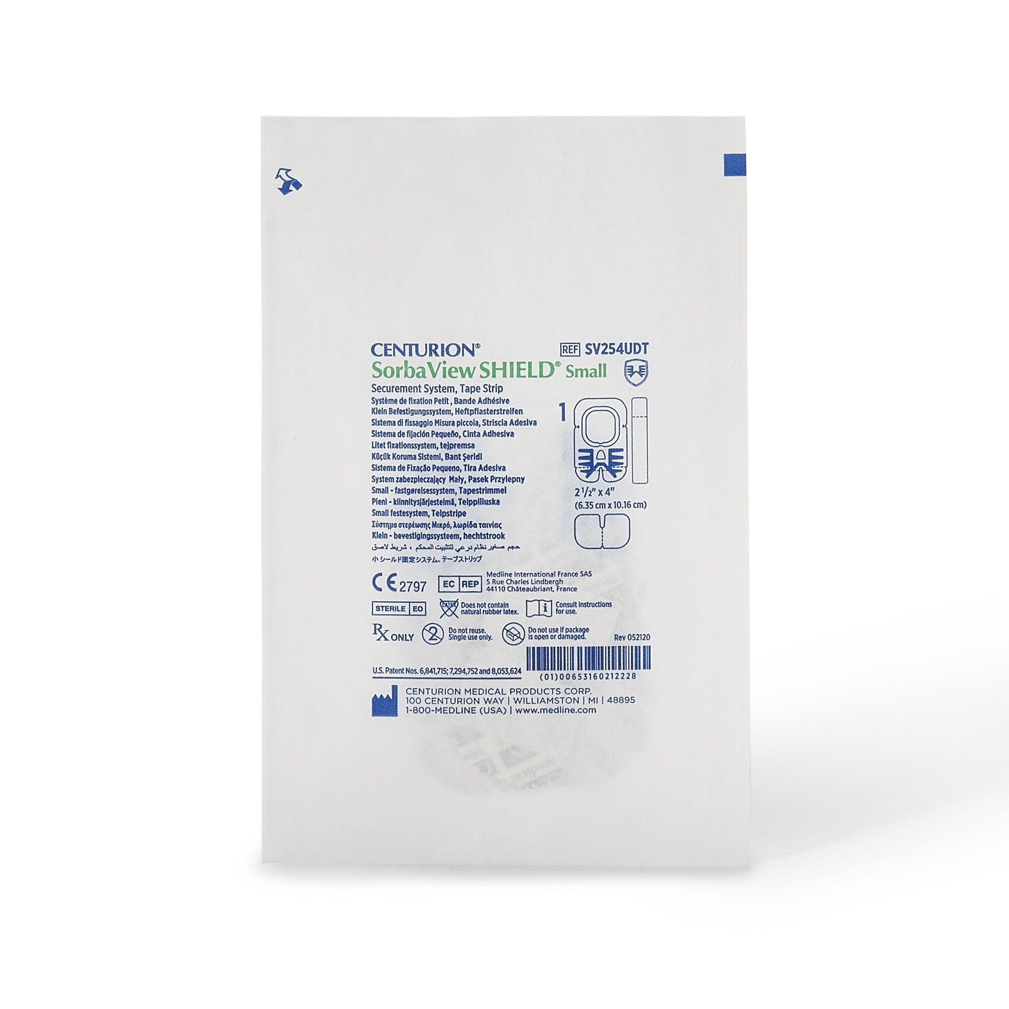Integrated Securement Dressing Sorbaview SHIELD Fabric / Film 2-1/2 X 4 Inch Sterile
