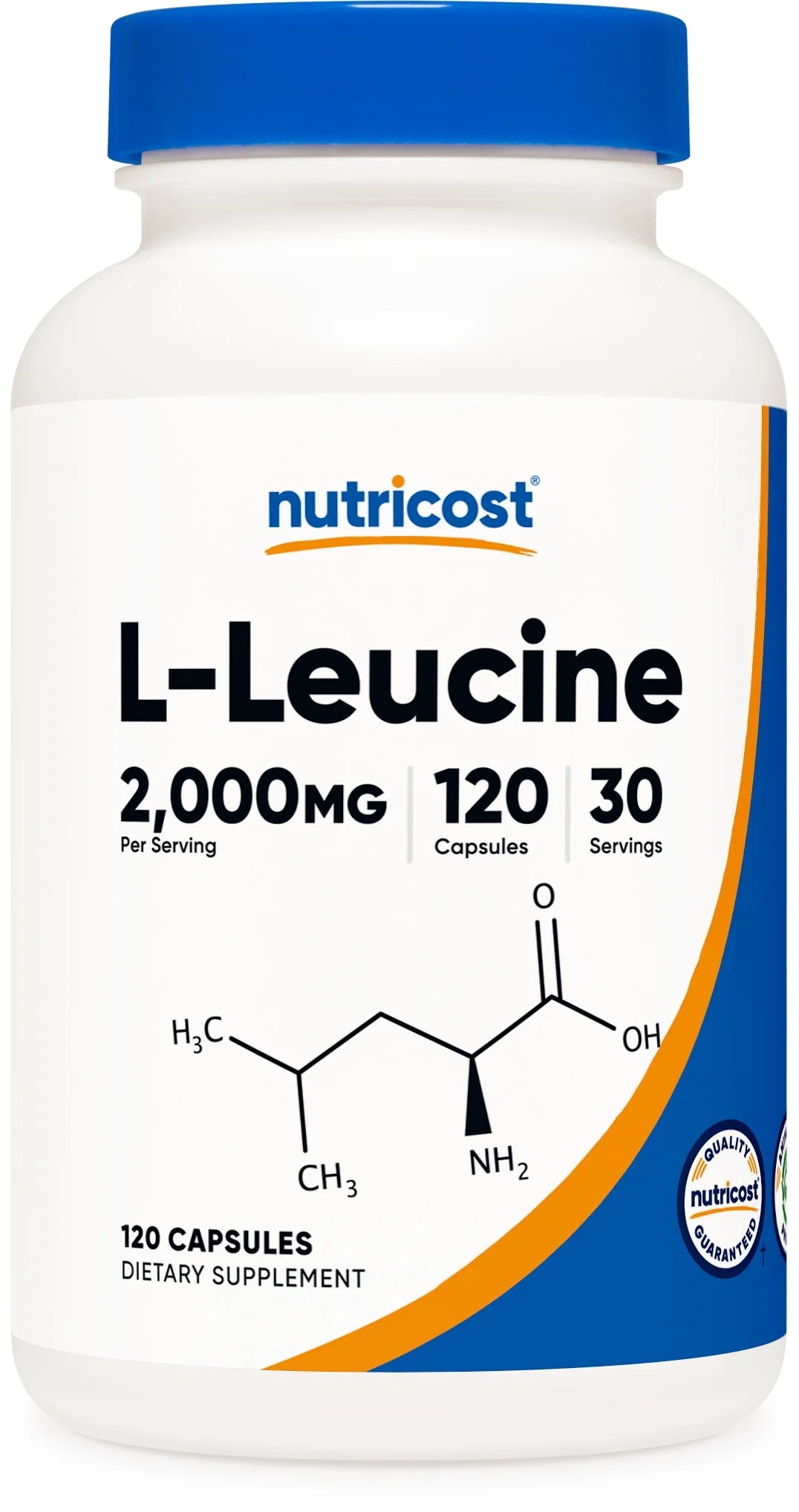 L-Leucine 2,000Mg Supplement, 120 Vegetarian Capsules, 30 Servings