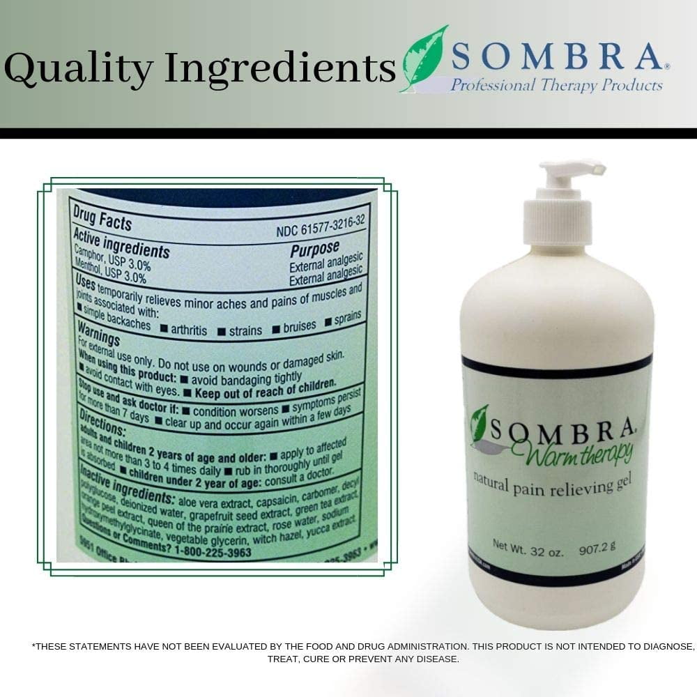Sombra Warm Pain Relief Gel 32 Oz Pump
