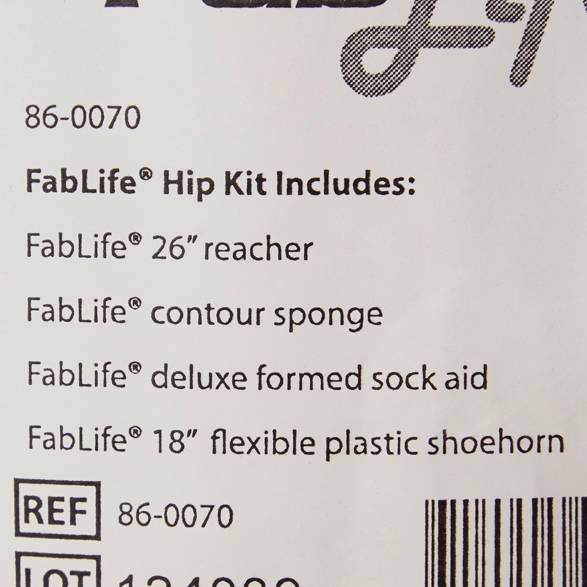 fablife hip kit with 26 inch reacher and 18 inch plastic shoehorn fablife standard adl hip knee equipment kit mk814424ea