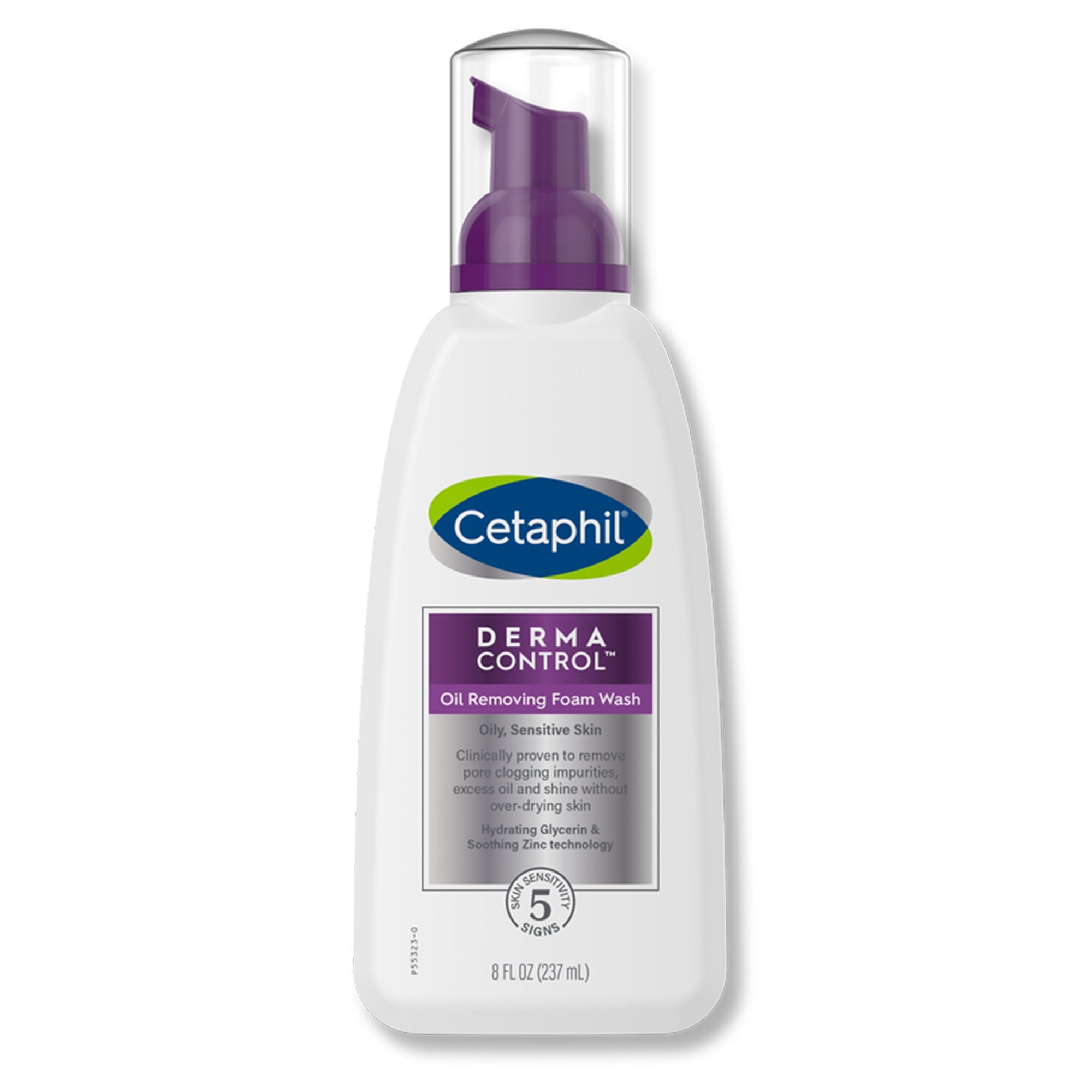 Facial Cleanser Cetaphil Derma Control Oil Removing Foaming 8 oz. Pump Bottle Gentle Scent