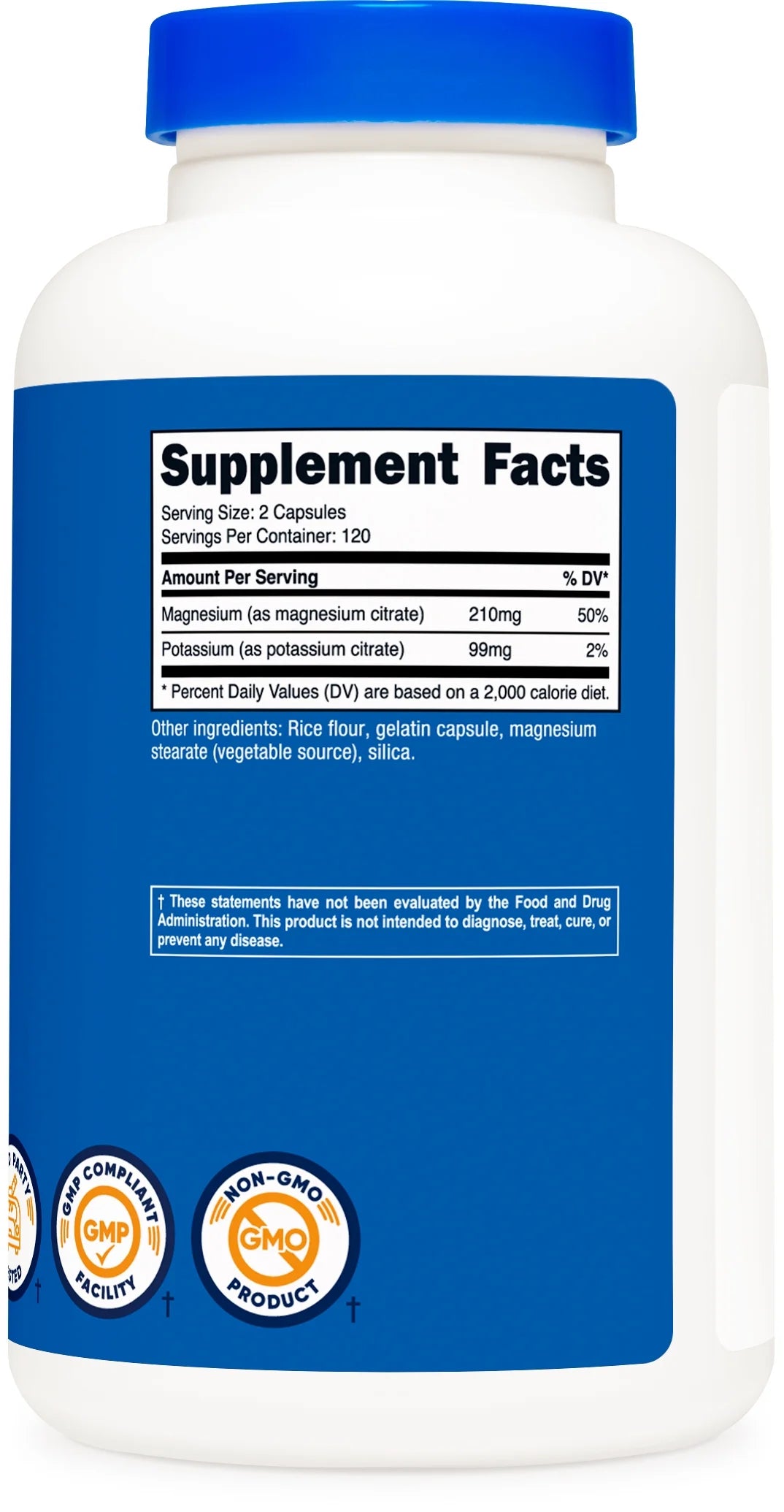 Potassium (99 Mg) Magnesium (210 Mg) Citrates, 240 Capsules   Supplement