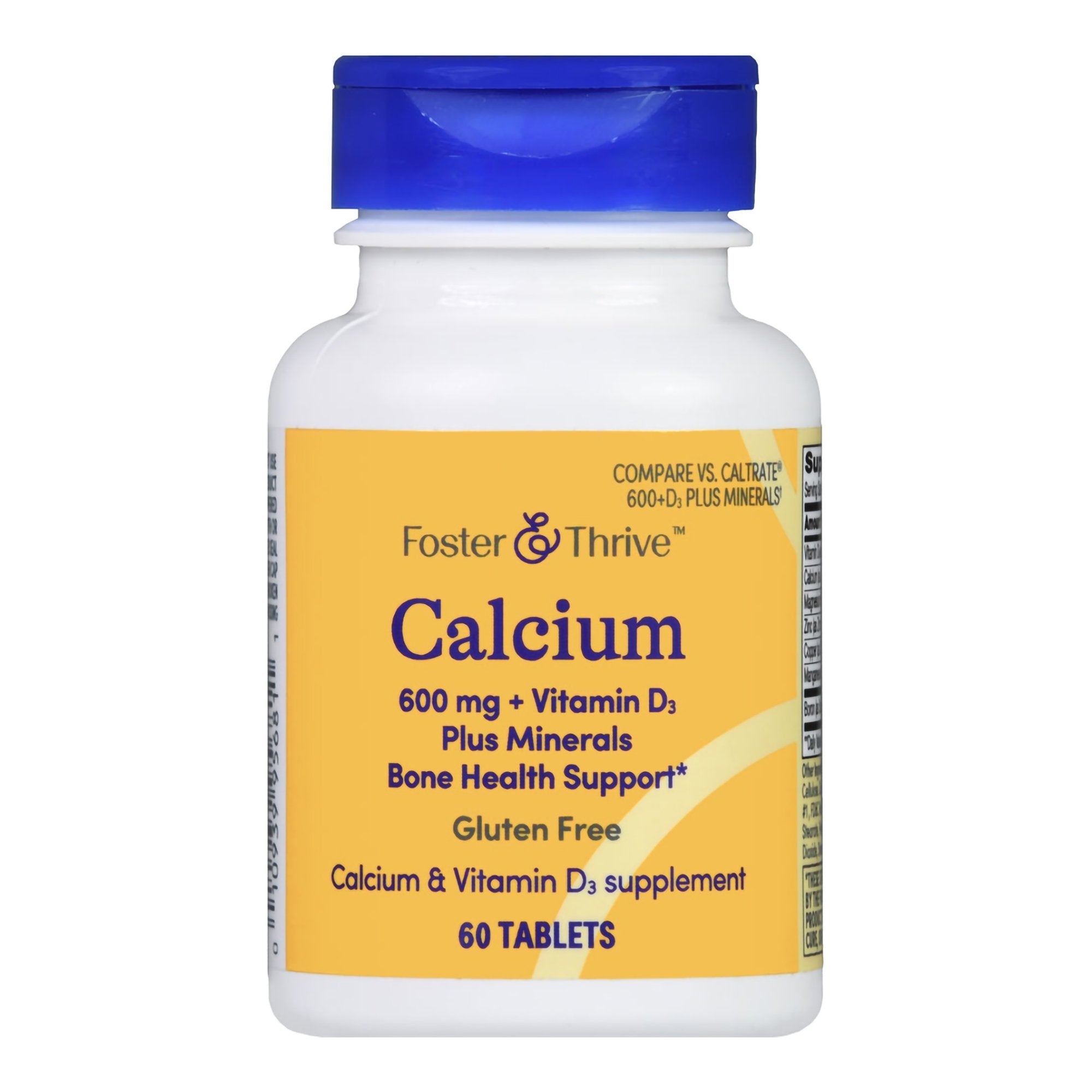 Joint Health Supplement Foster & Thrive™ Calcium / Vitamin D 600 mg Strength Tablet 60 per Bottle