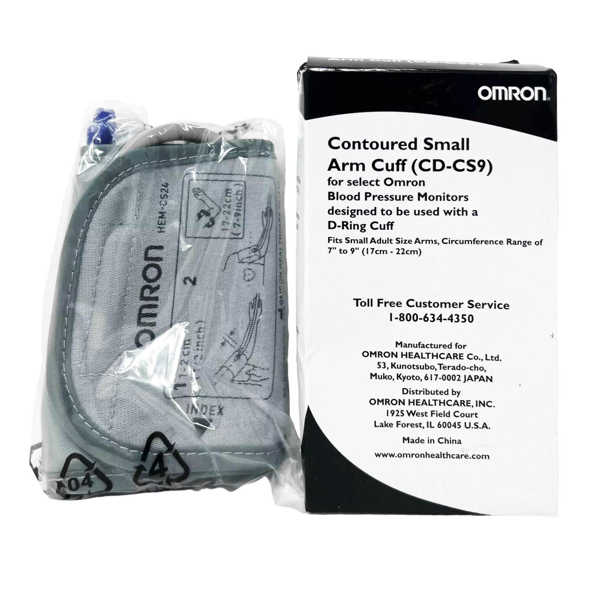 Reusable Blood Pressure Cuff Omron 17 to 22.8 cm Arm Nylon Cuff Small Cuff