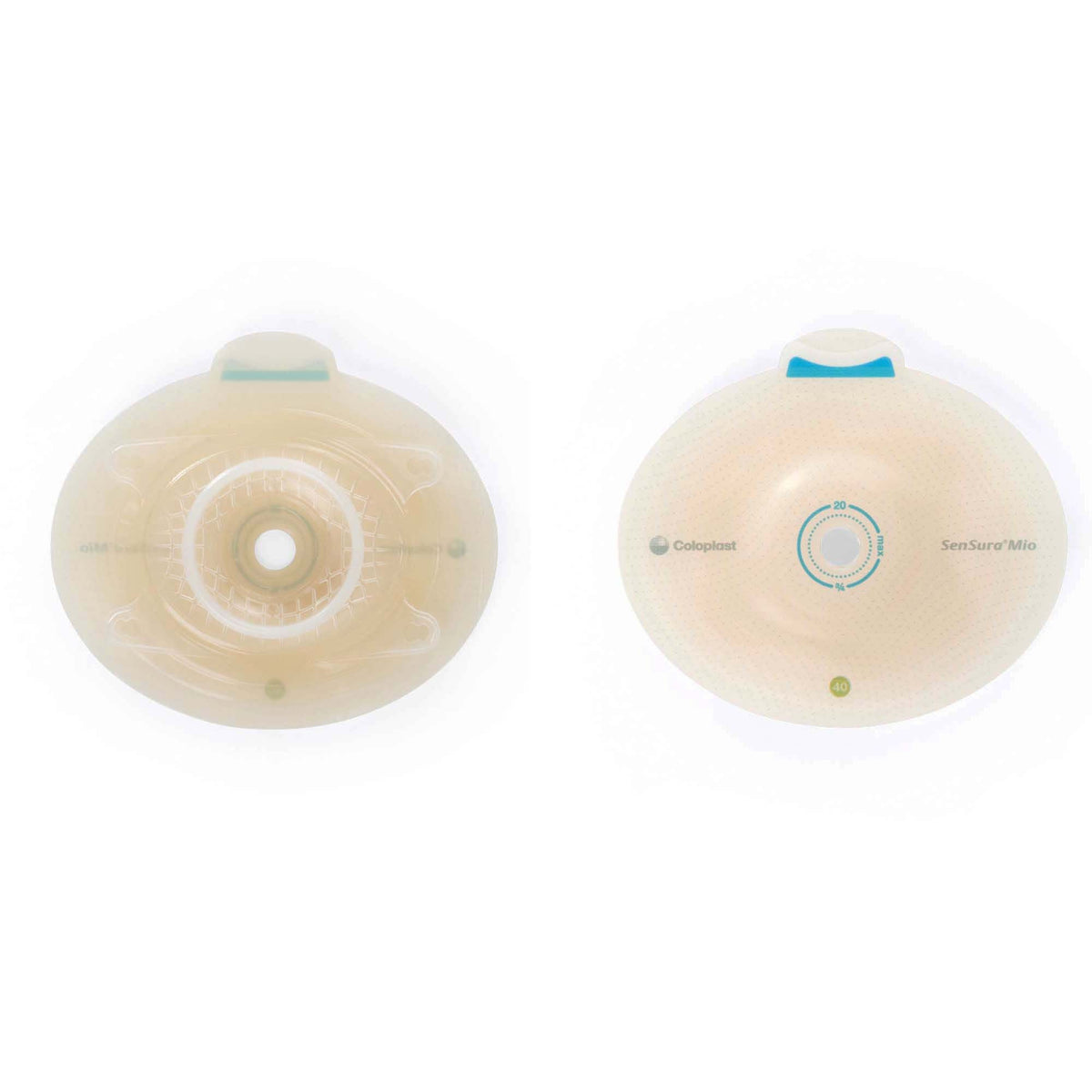 Ostomy Barrier SenSura Mio Click Trim to Fit, Standard Wear Elastic Adhesive 40 mm Flange Green Code System 3/8 to 3/4 Inch Opening,Packaging Type- Box Default Title