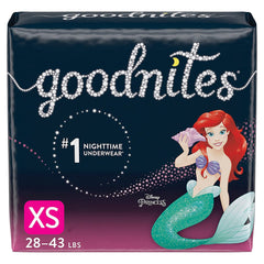 Female Youth Absorbent Underwear GoodNites Pull On with Tear Away Seams X Small Disposable Heavy Absorbency