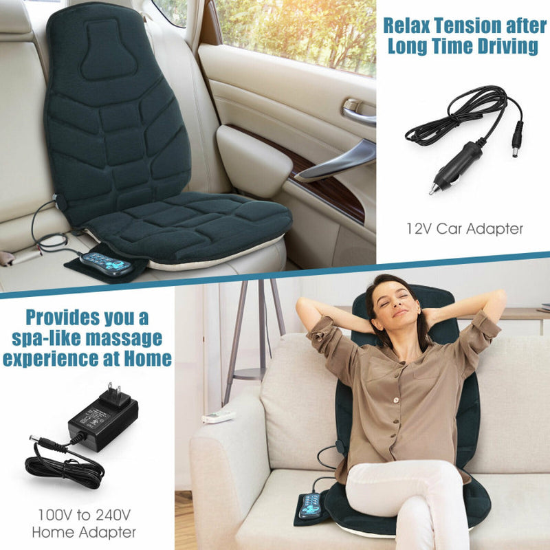 Seat Cushion Massager with Heat and 6 Vibration Motors for Home