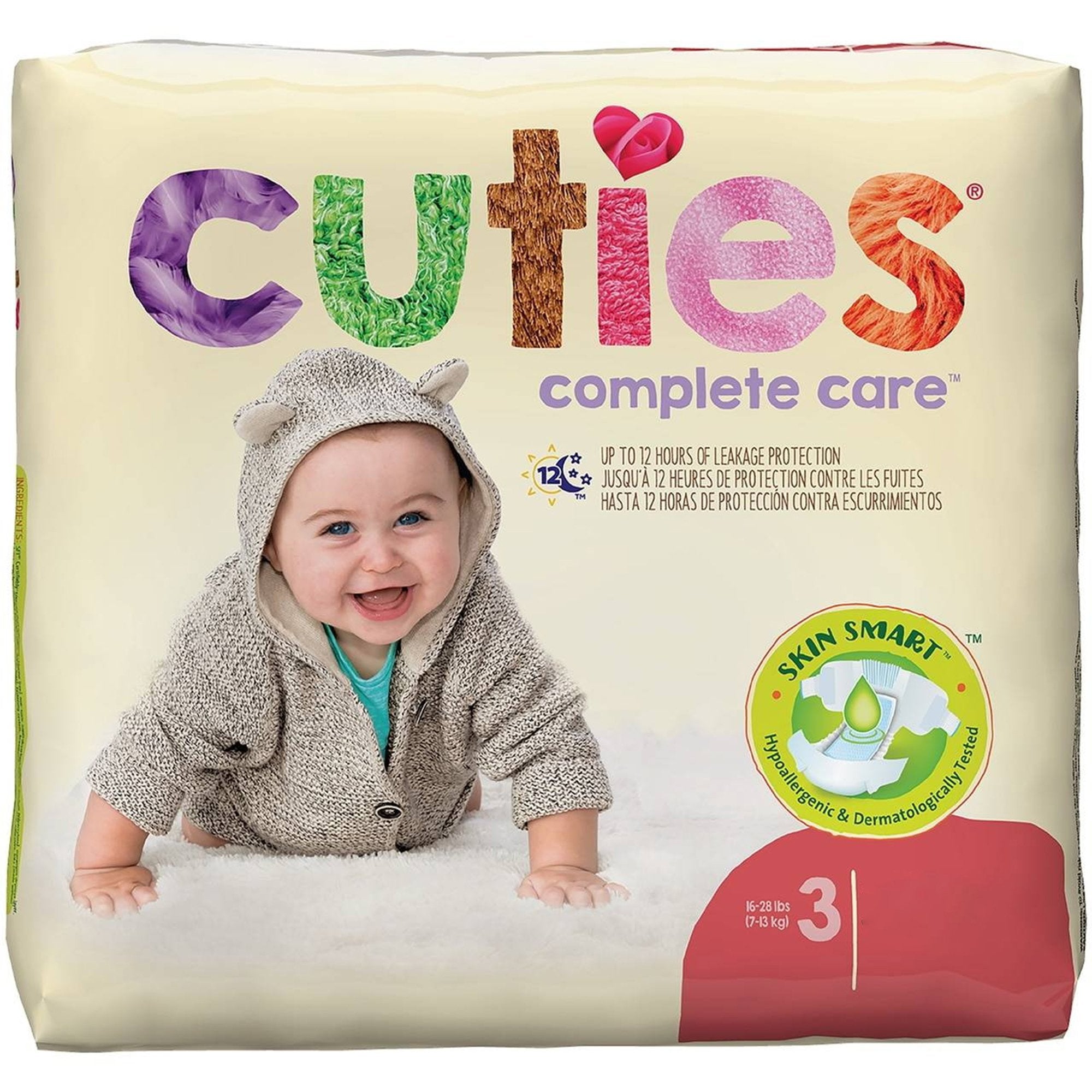 Unisex Baby Diaper Cuties Complete Care Size 3 Disposable Heavy Absorbency, Packaging Type- Case