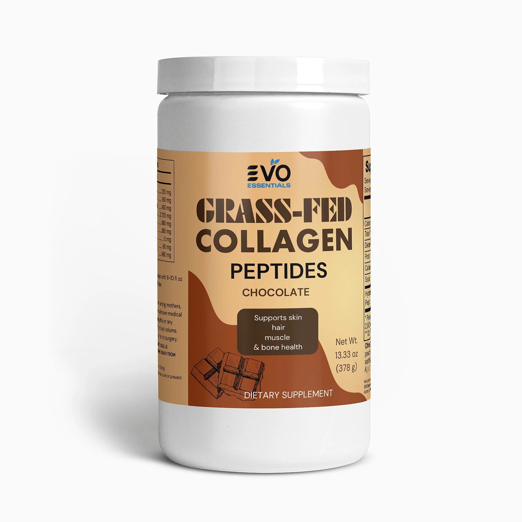 Grass-Fed Collagen Peptides Powder (Chocolate)