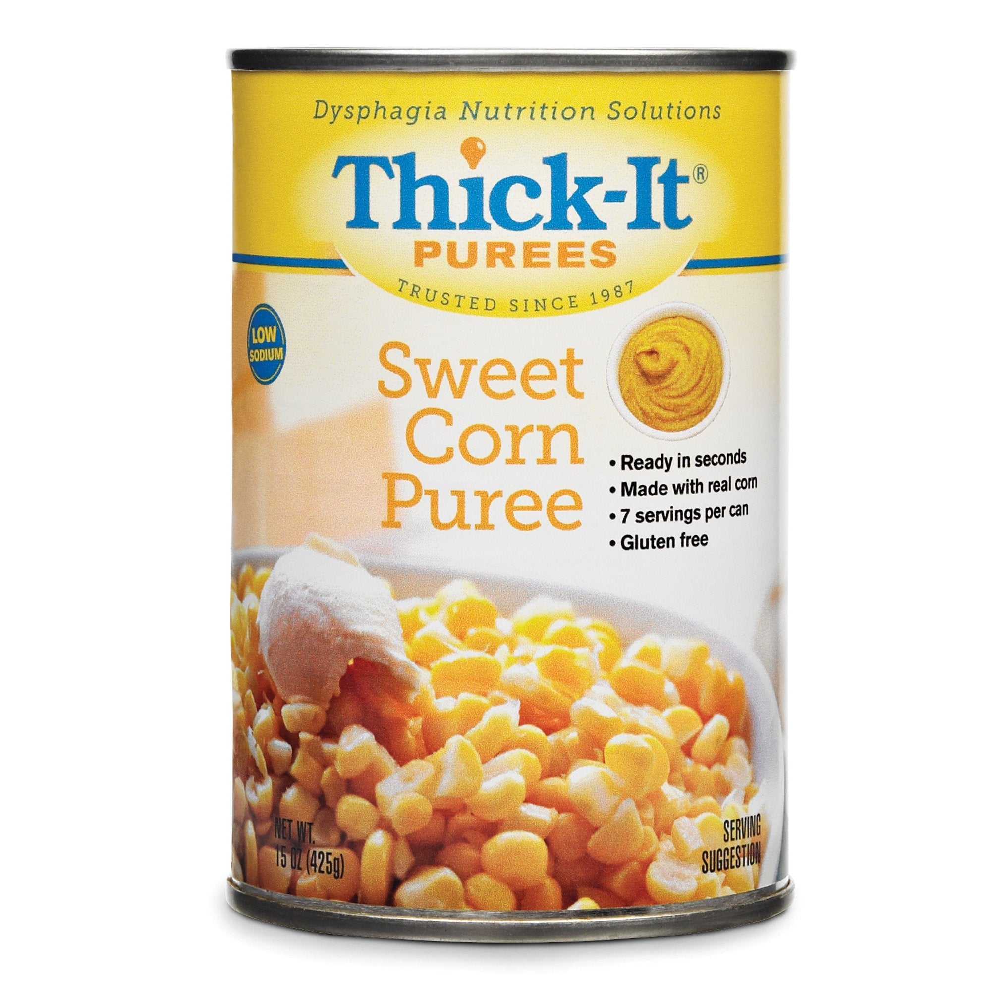 Thickened Food Thick-It 15 oz. Can Sweet Corn Flavor Puree IDDSI Level 4 Extremely Thick/Pureed