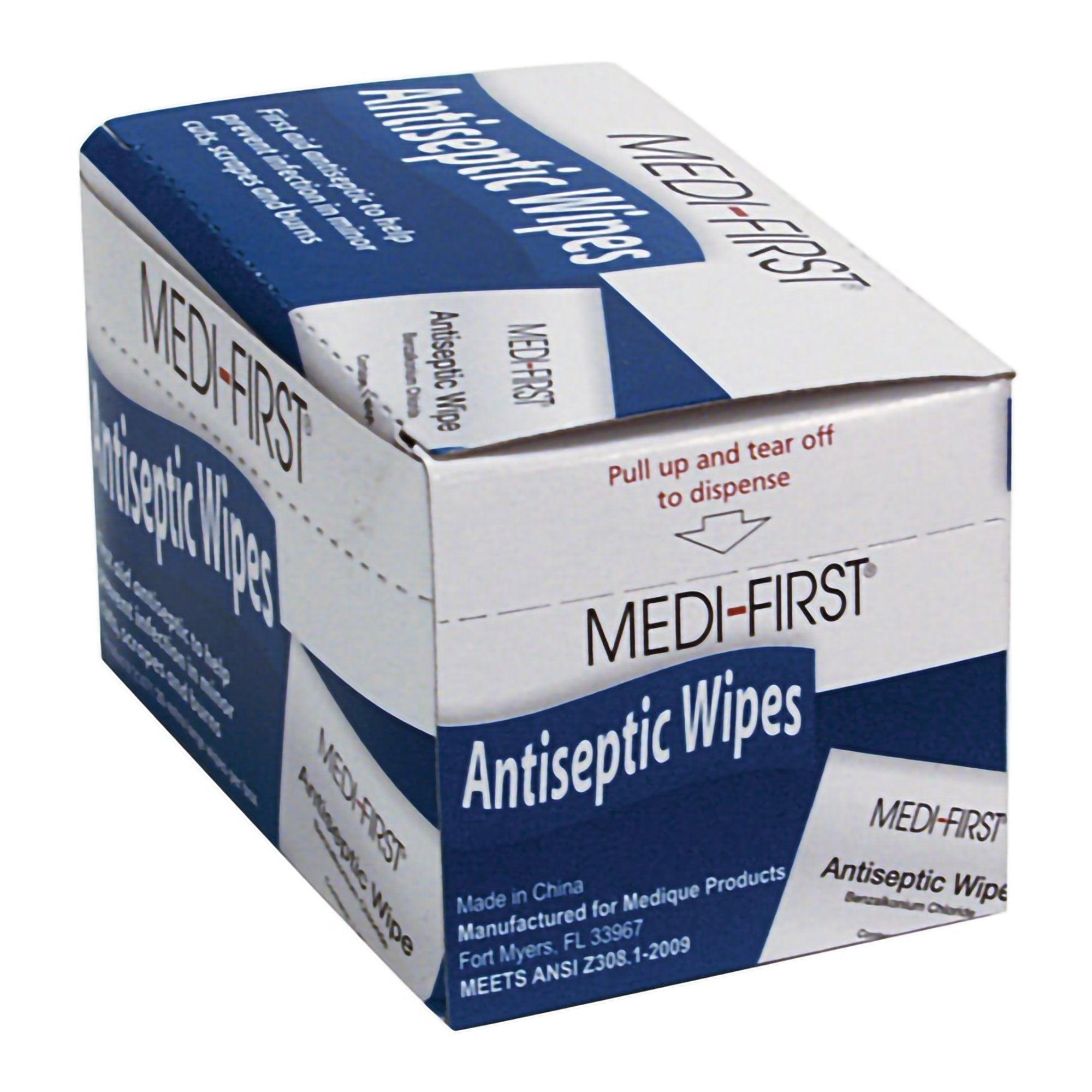 First Aid Kit Refill Antiseptic Skin Towelette Medi First Individual Packet Scented 20 Count