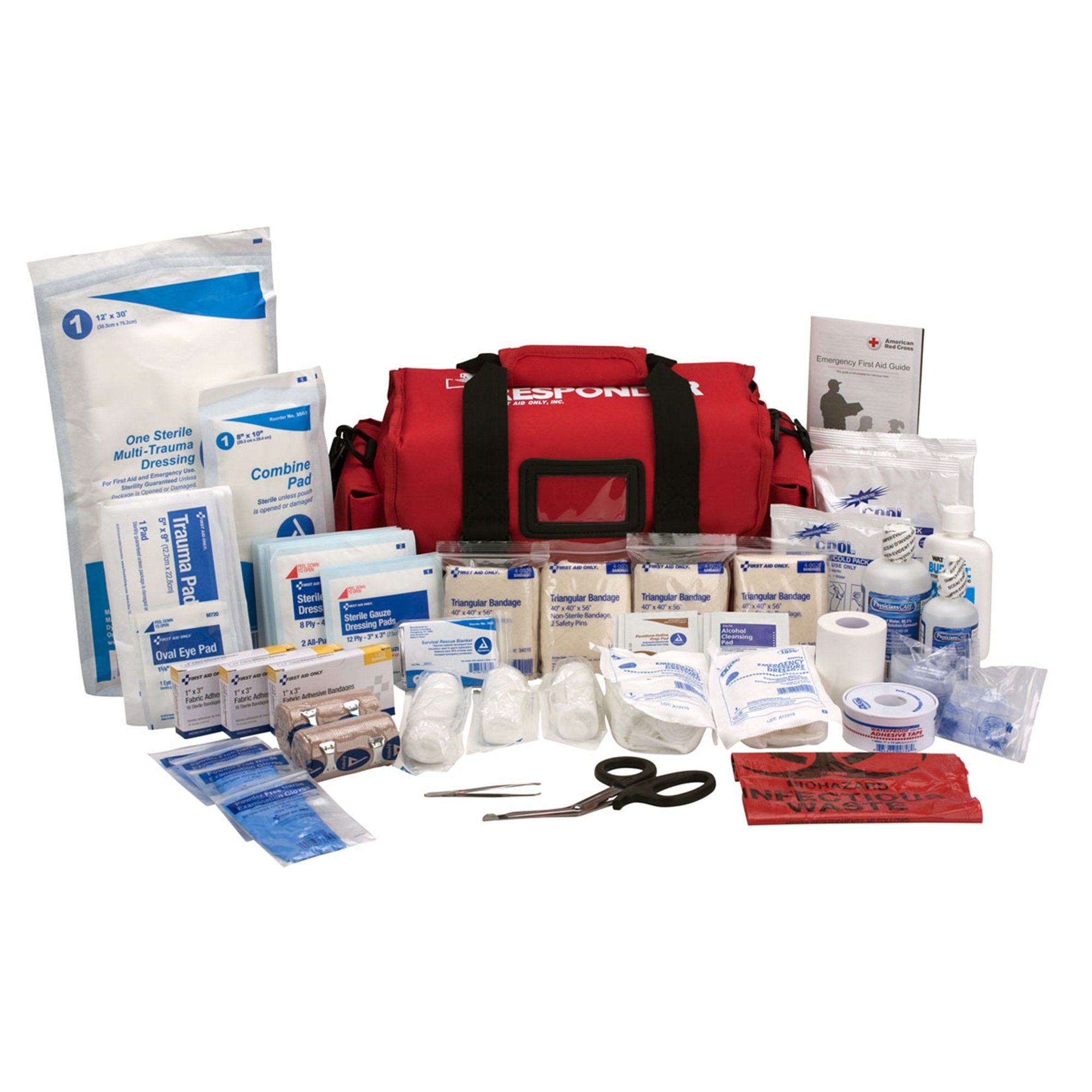 First Responder Kit First Aid Only 24 Person Cordura Semi rigid Bag