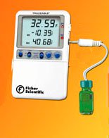 Refrigerator / Freezer Thermometer Fisherbrand Traceable Fahrenheit  58° to +158°F ( 50° to +70°C) Bottle Probe Desk / Wall Mount Battery Operated