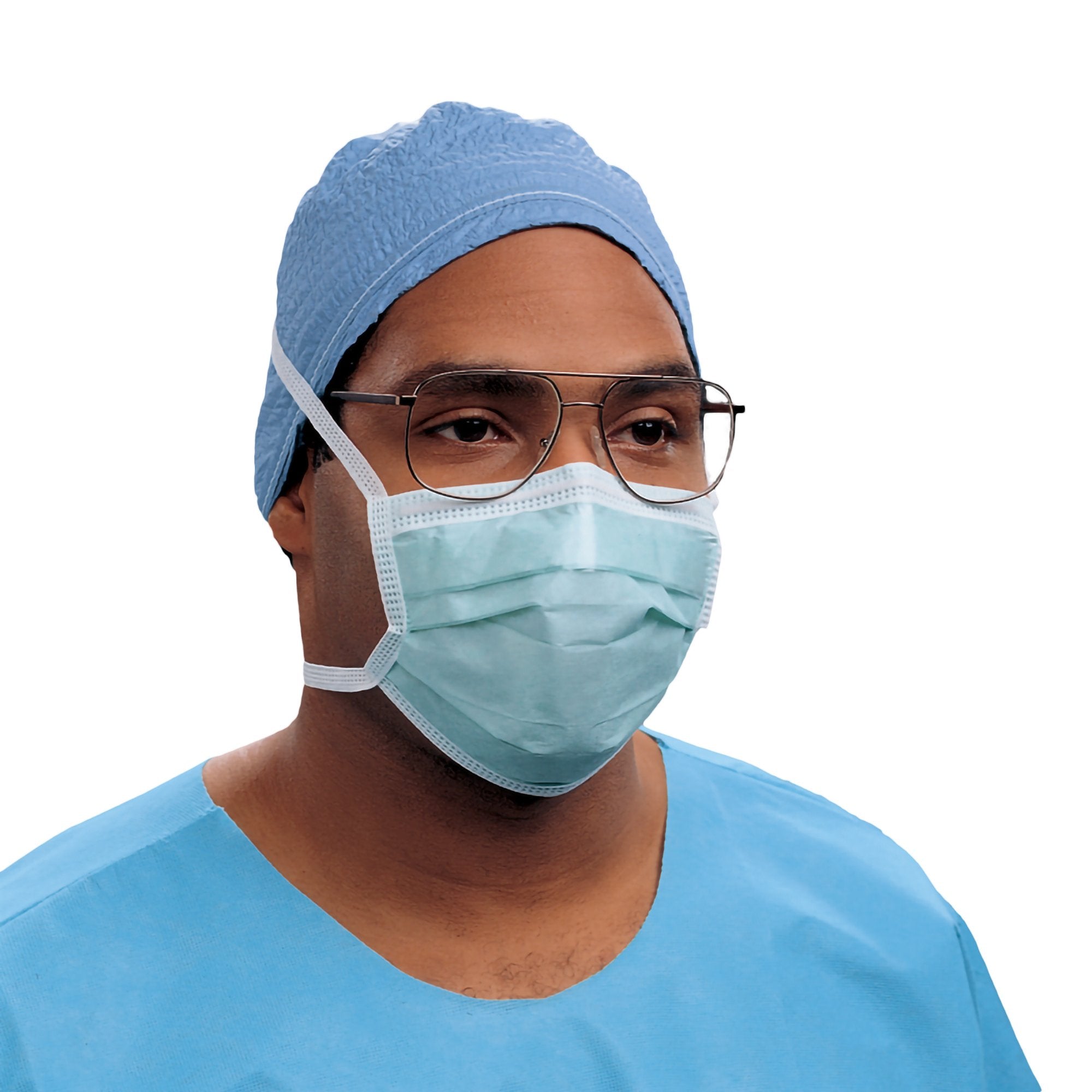 Surgical Mask Halyard Anti-fog Film Not Rated Tie Closure One Size Fits Most, Packaging Type- Box