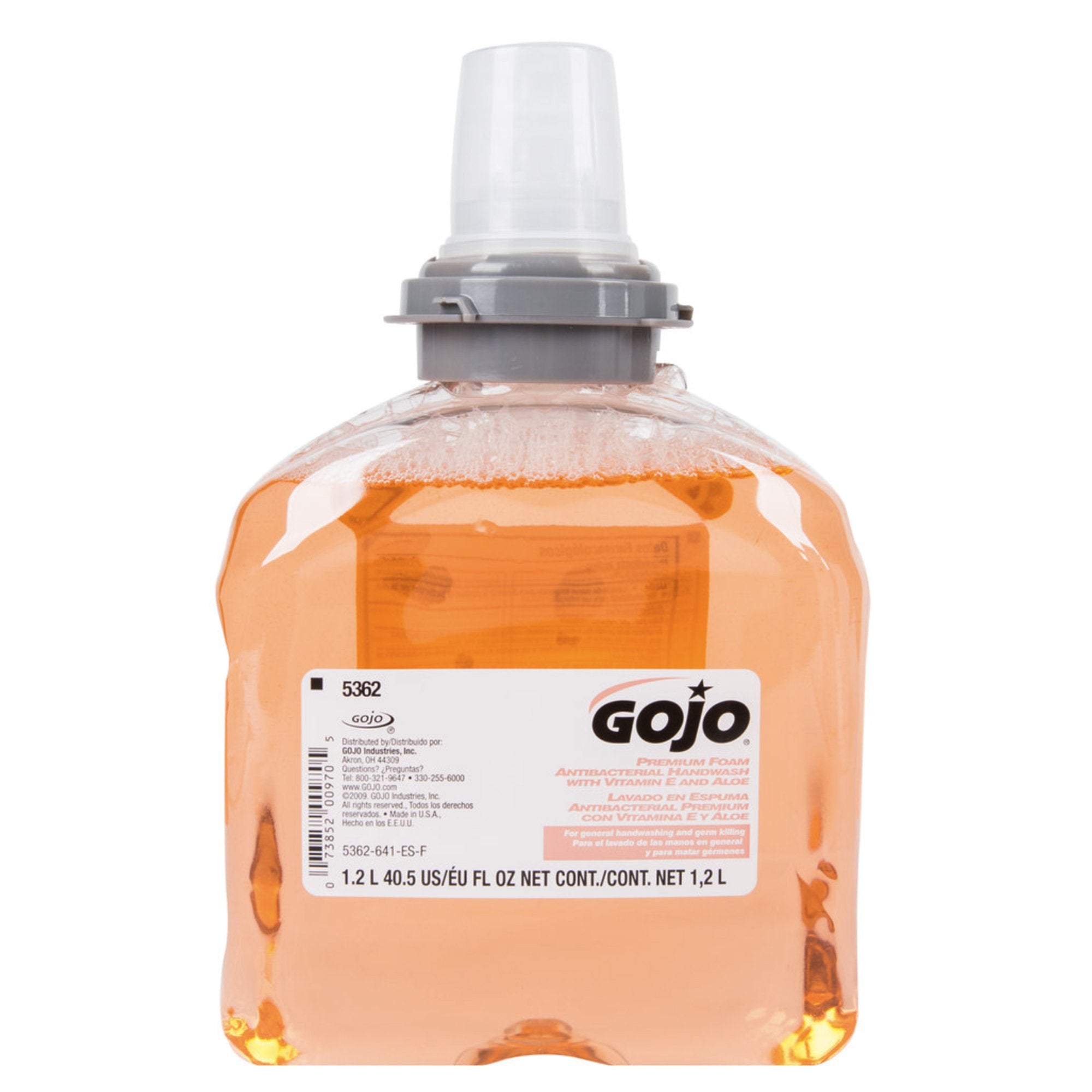 Antibacterial Soap GOJO Premium Foaming 1,200 mL Dispenser Refill Bottle Fresh Fruit Scent