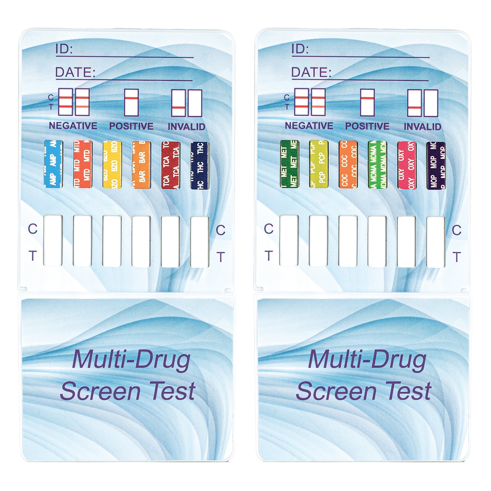 Drugs of Abuse Test Kit McKesson Consult AMP, BAR, BZO, COC, mAMP/MET, MDMA, MOP, MTD, OXY, PCP, TCA, THC 25 Tests CLIA Waived, Packaging Type- Box