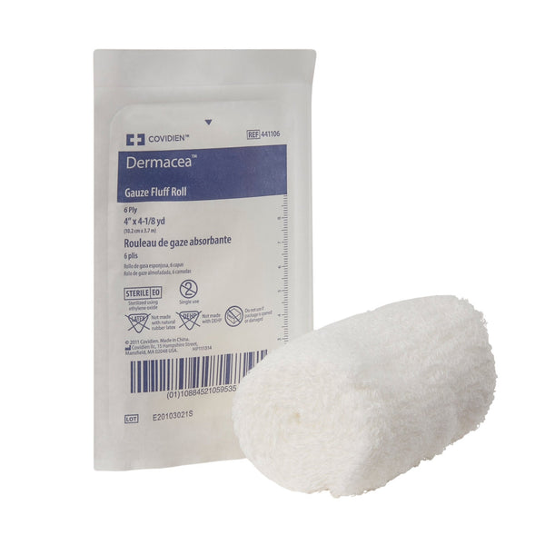 Fluff Bandage Roll Dermacea 4 Inch X 4 1/8 Yard 6 Ply Sterile 1 per Pouch